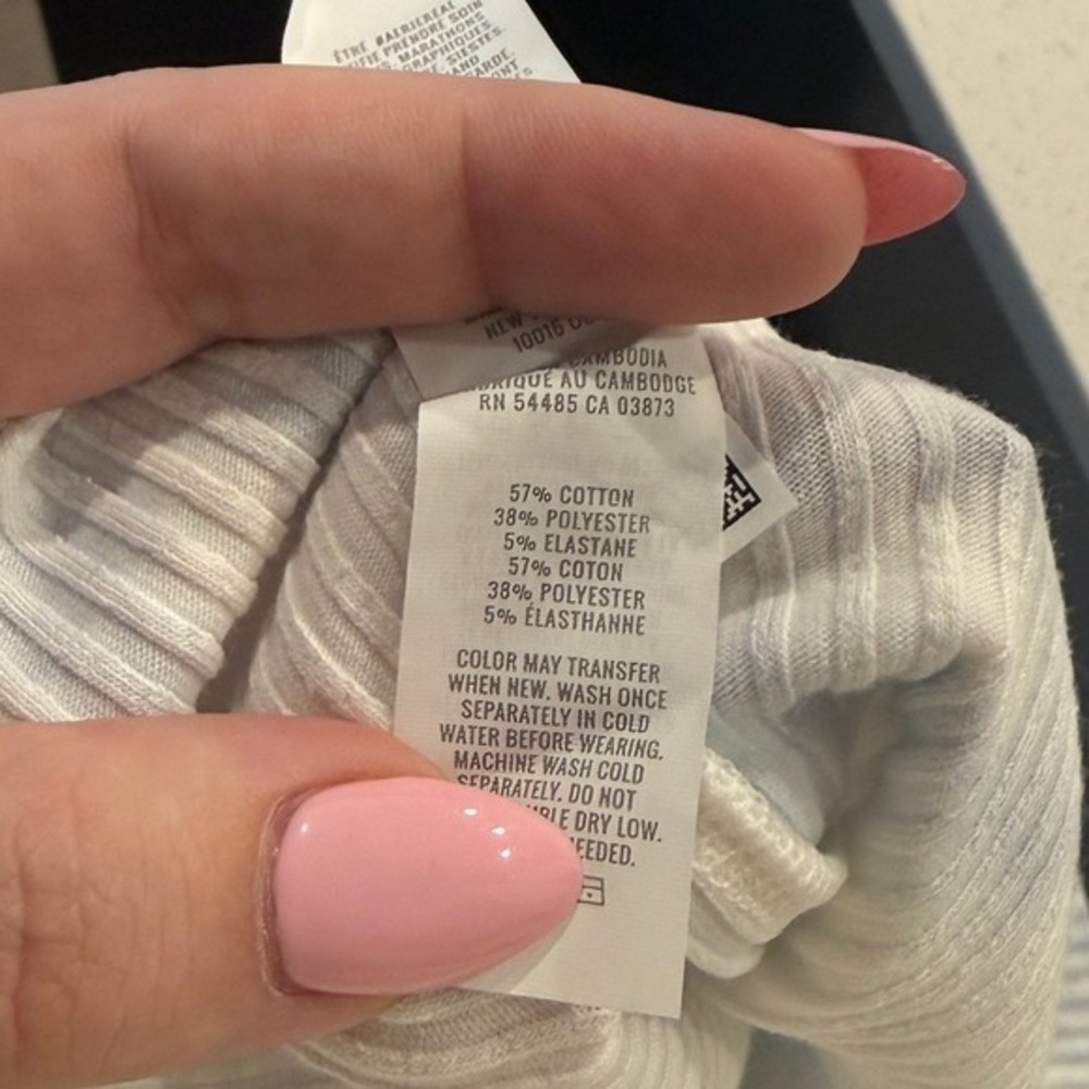 Aerie Rebel Cropped Ribbed Tank Top NWT Med Pink White Tie Dye Sleeveless Casual - Picture 4 of 4